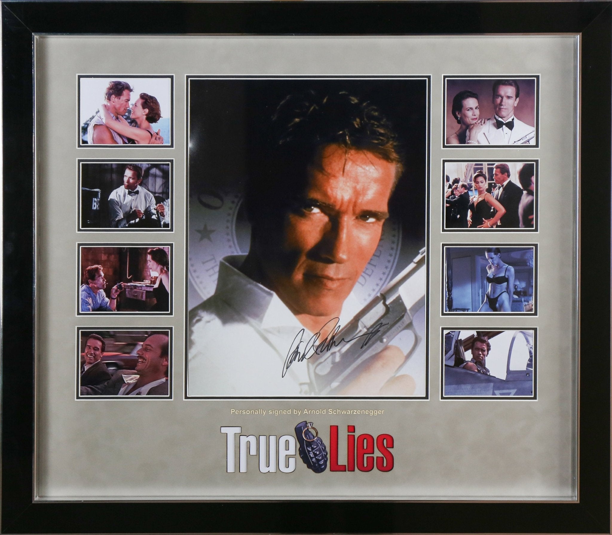 Arnold Schwarzenegger Signed True Lies 16x24 Photograph Framed Display - Memorabilia Framers Shop
